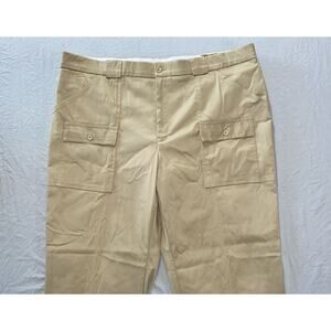 Sportif Vintage USA Made Stretch Poly-Cotton Cargo Pants. Beige, Men's 42X27 EUC